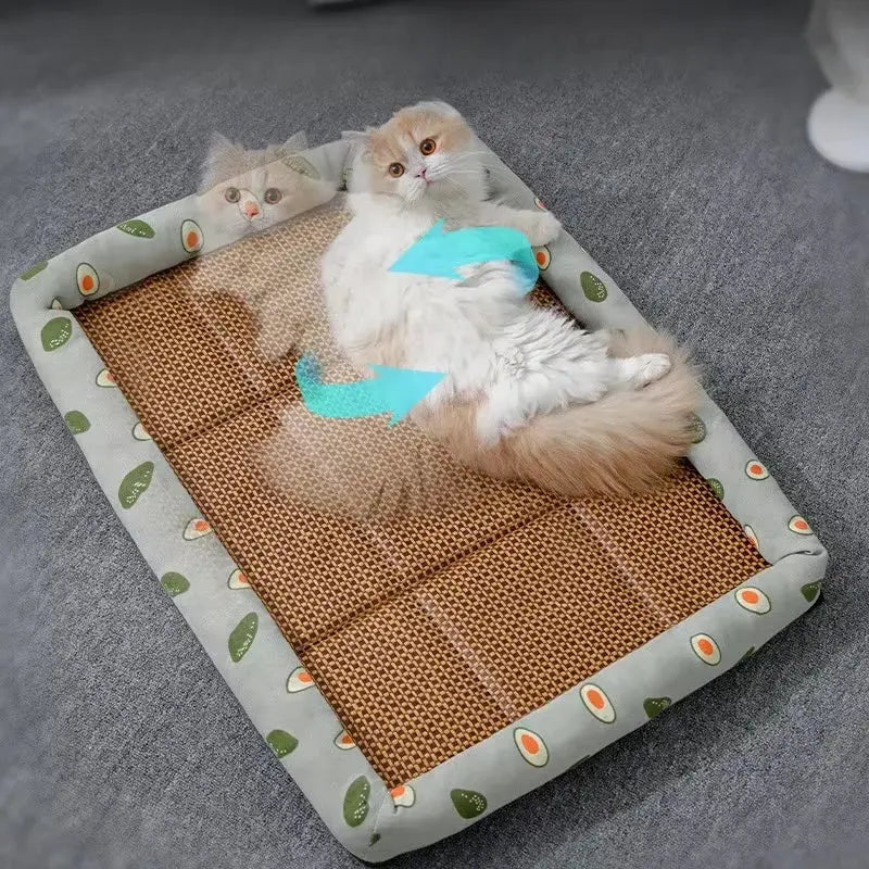 2024 Summer Pet Cooling Mat Cat Sleeping Mat Bite-Resistant Pet Ice Mat Cat Mat Dog Sandwich Cooling Nest Dog Mat Cat Hammock