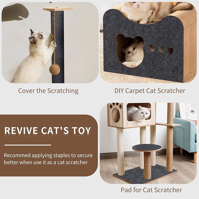 Self-Adhesive Carpet Cats Scratch Board Wall anti Cat Scratch Sofa Diy Cats Scratch Board Sofa Protection Paws Sharpen Trimmable Pet Products