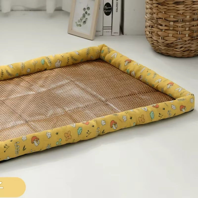 2024 Summer Pet Cooling Mat Cat Sleeping Mat Bite-Resistant Pet Ice Mat Cat Mat Dog Sandwich Cooling Nest Dog Mat Cat Hammock