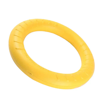 1Pc Pet Stretch Plastic Ring Dog Outdoor Supply Pet Dog Plaything (Yellow)