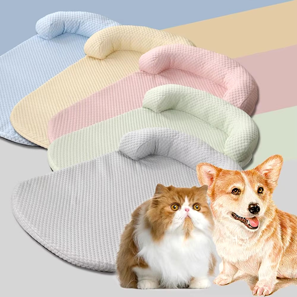 2024 Summer Pet Cooling Mat Cool Ice Silk Sleeping Pad for Dog Cat Small Animal Soft Moisture-Proof