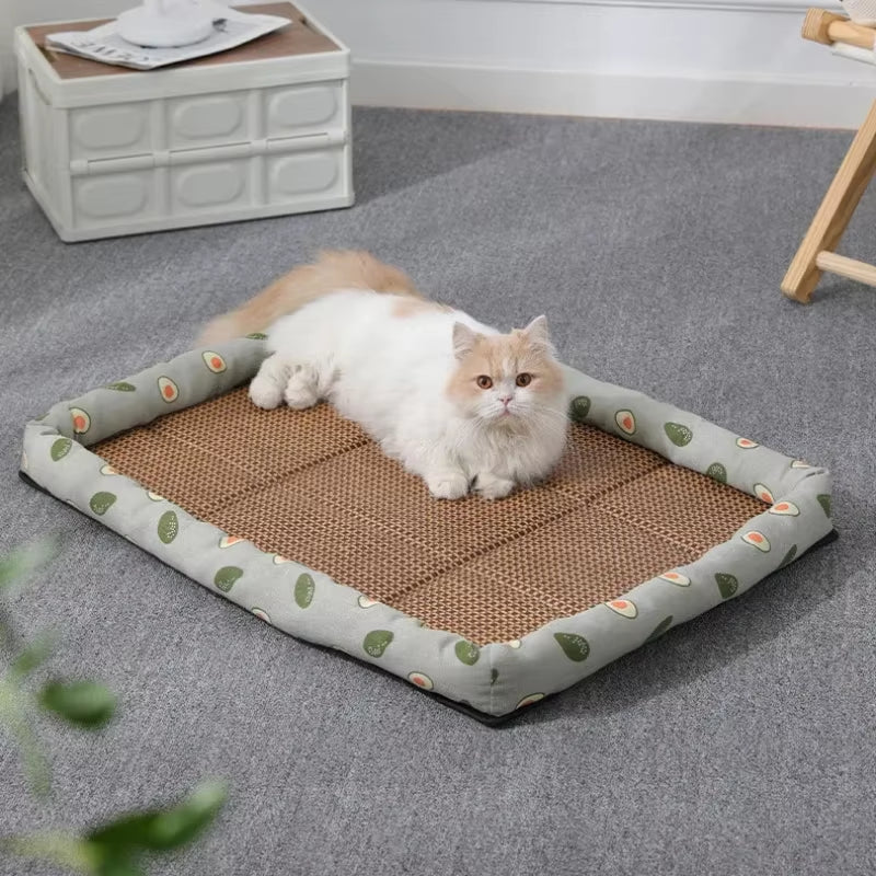 2024 Summer Pet Cooling Mat Cat Sleeping Mat Bite-Resistant Pet Ice Mat Cat Mat Dog Sandwich Cooling Nest Dog Mat Cat Hammock