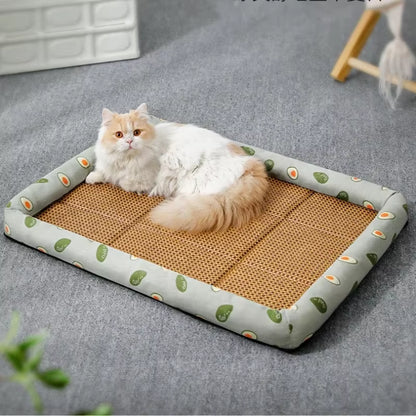 2024 Summer Pet Cooling Mat Cat Sleeping Mat Bite-Resistant Pet Ice Mat Cat Mat Dog Sandwich Cooling Nest Dog Mat Cat Hammock