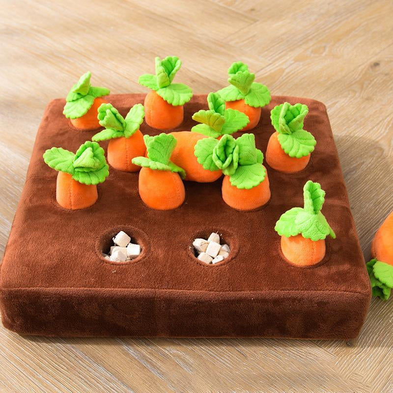 Carrot Shaped Plush Radish Pulling Toy, 1 Set Hidden Food Pet Interactive Toy, Slow Food Toy, Pet Chew Toy, Dog & Cat Accessories, Dog & Cat Toys