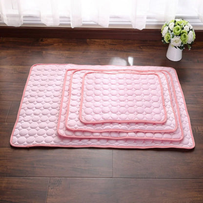 Summer Cooling Mat for Dogs Cats Pet Cooling Mat Dogs Cats Chill Bed Indoor Summer Heat Relief Indoor Cool Cushion Gel Sleeping Pad Seat Pet Crate Pad Portable & Washable Pet Cooling Blanket