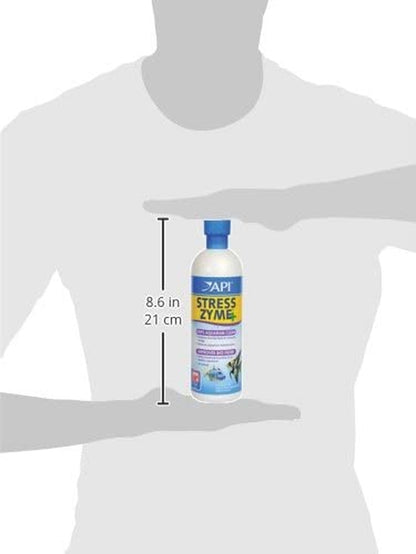 STRESS ZYME Freshwater and Saltwater Aquarium Cleaning Solution 16-Ounce Bottle