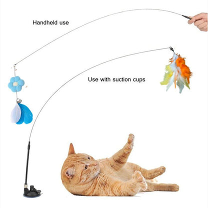 Cat Teaser Toy, 10Pcs/Set Interactive Cat Teaser Toy, Pet Interactive Toy, Fun Indoor Cat Toy, Cats Chasing Toy, Dog Toys, Puppy Essentials