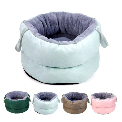 Portable Soft Dog Bed Kennel Multifunction Cat Cushion House Sleeping Accessory 91AD