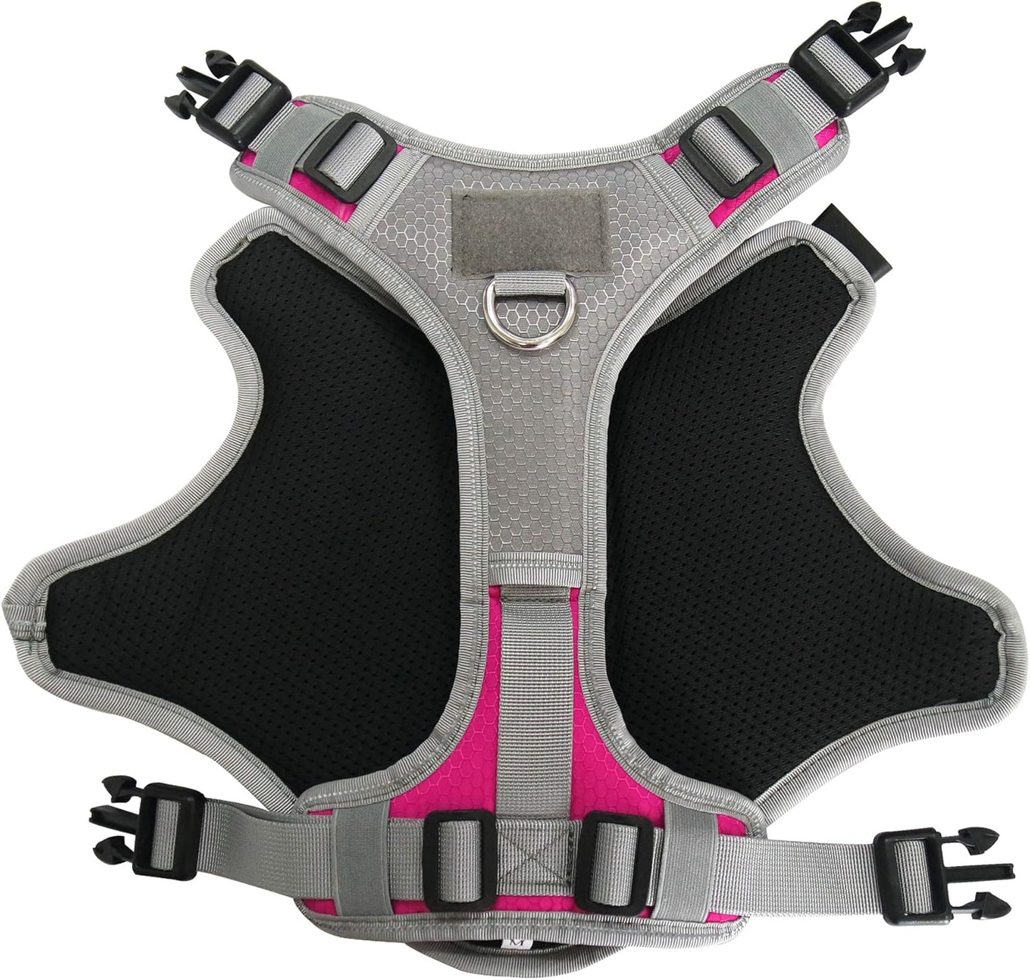 Tactical Working Dog Vest Harness - No-Pull Service Dog Jacket with Reflective Hook & Loop Patches - Padded Handle, Buckles with Quick Release Buttons, Adjustable Straps - Pink, Small