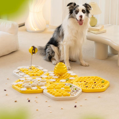 Mewoofun Puzzle Feeder for Cat&Dog Entertainment, Pet Eating Slow Feeder, Indoor Interactive Game Dogs Enrichment Toys Dog Treat Molds