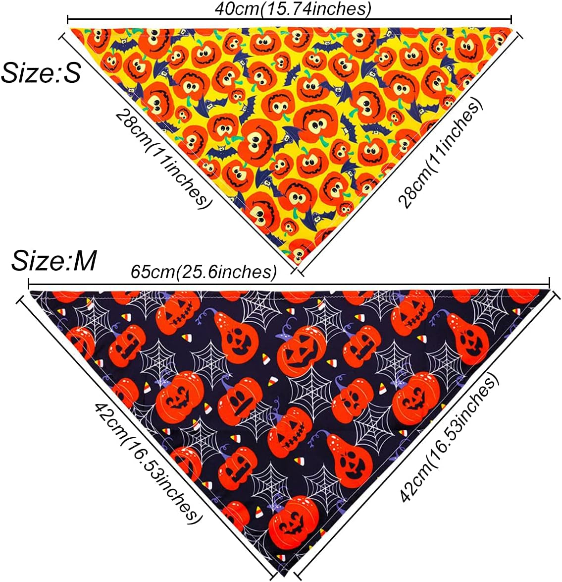 Dog Bandanas for Halloween,6Pcs Pet Triangle Bibs Scarf Autumn Cute Dog Bandanas Pumpkin Bat Spider Pet Scarf Accessories for Small Dogs Cats Pets(Random Color)