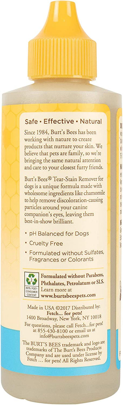 Tear Stain Remover for Dogs with Chamomile - Puppy & Dog Tear Stain Remover - Cruelty Free, Formulated without Sulfates and Parabens, Ph Balanced for Dogs - Made in USA, 4 Ounces