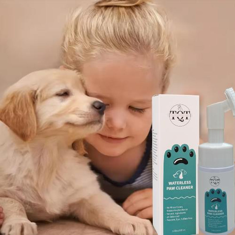 TQT Pet Paw Cleaner Cats Dog Feet Cleaner 100Ml Pet Paw Cleanser Deep Cleansing Dog, Foot Pad Care Gentle, Effective Cat Dog Feet Cleaner