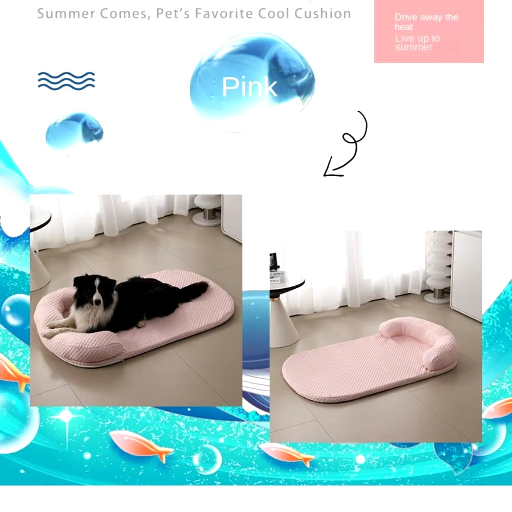 2024 Summer Pet Cooling Mat Cool Ice Silk Sleeping Pad for Dog Cat Small Animal Soft Moisture-Proof