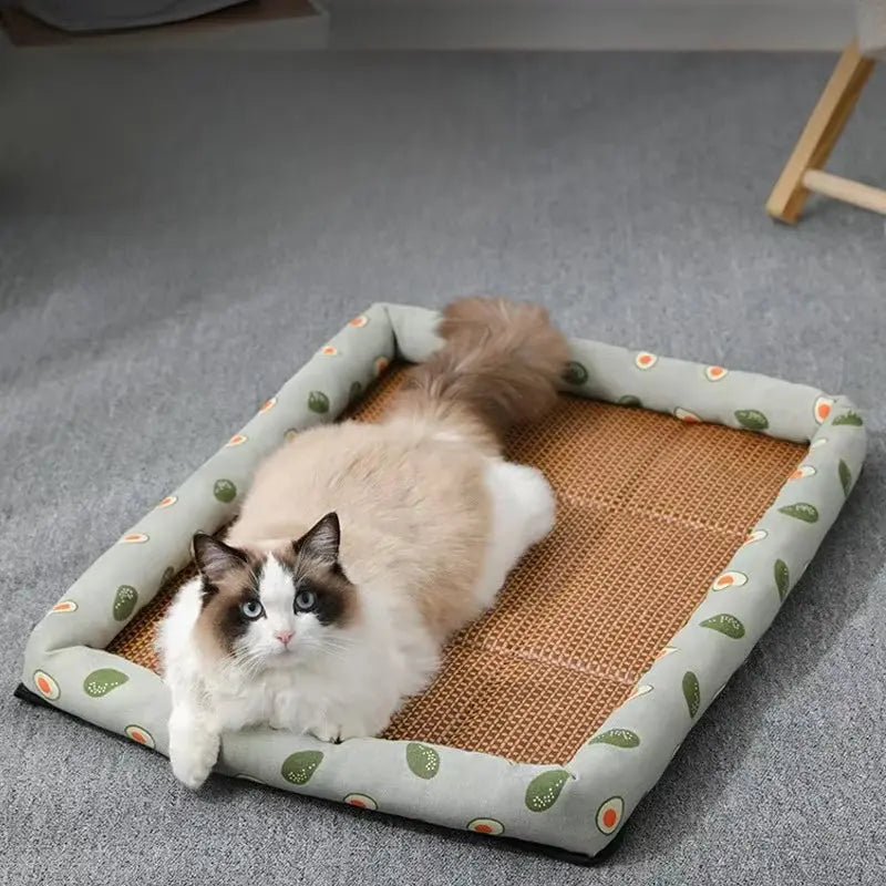 2024 Summer Pet Cooling Mat Cat Sleeping Mat Bite-Resistant Pet Ice Mat Cat Mat Dog Sandwich Cooling Nest Dog Mat Cat Hammock