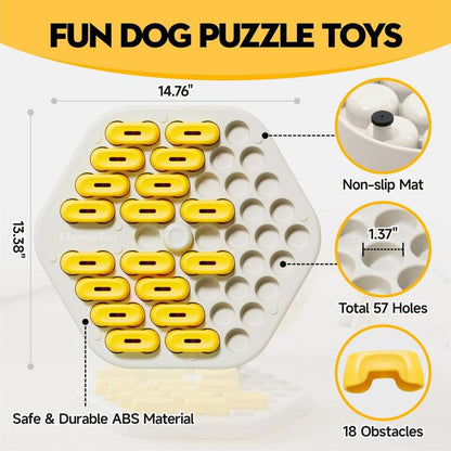 Mewoofun Puzzle Feeder for Cat&Dog Entertainment, Pet Eating Slow Feeder, Indoor Interactive Game Dogs Enrichment Toys Dog Treat Molds