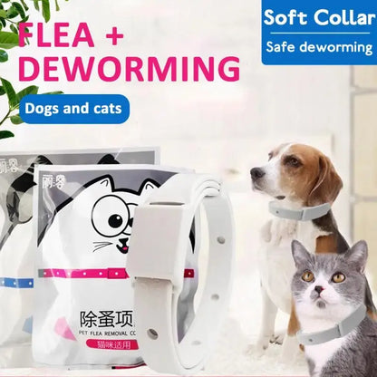 1PC Pet Flea Collar Cat Dog Anti-Flea Collar Pet Vitro Deworming Collar Anti-Mosquito Removes Flea and Tick Collars Pet Supplies