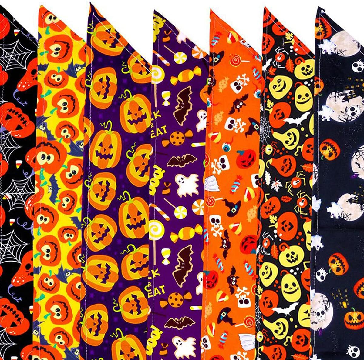 Dog Bandanas for Halloween,6Pcs Pet Triangle Bibs Scarf Autumn Cute Dog Bandanas Pumpkin Bat Spider Pet Scarf Accessories for Small Dogs Cats Pets(Random Color)