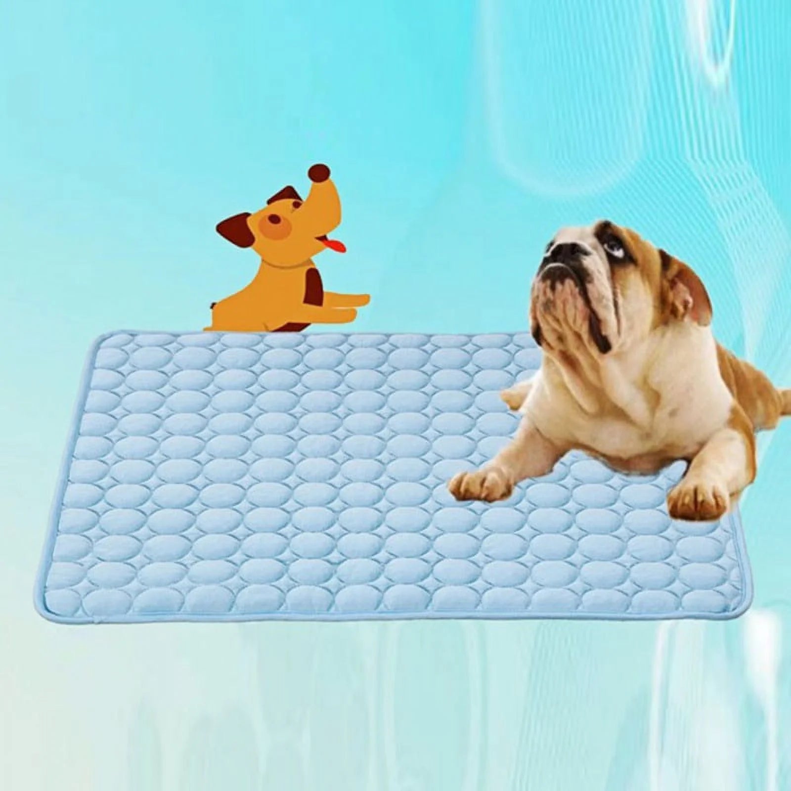 Summer Cooling Mat for Dogs Cats Pet Cooling Mat Dogs Cats Chill Bed Indoor Summer Heat Relief Indoor Cool Cushion Gel Sleeping Pad Seat Pet Crate Pad Portable & Washable Pet Cooling Blanket