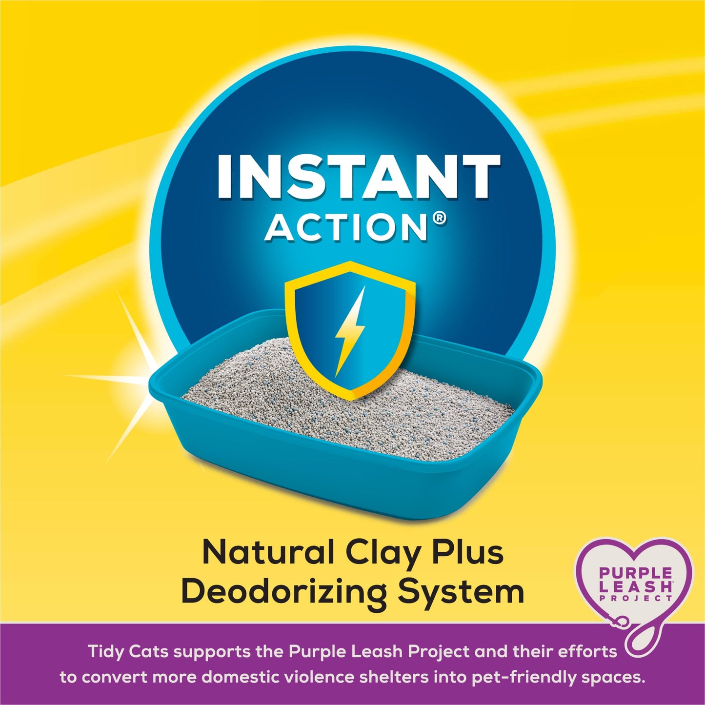 Purina  Instant Action Clumping Cat Litter, Natural, Low Dust, Odor Control, 20 Lb. Jug