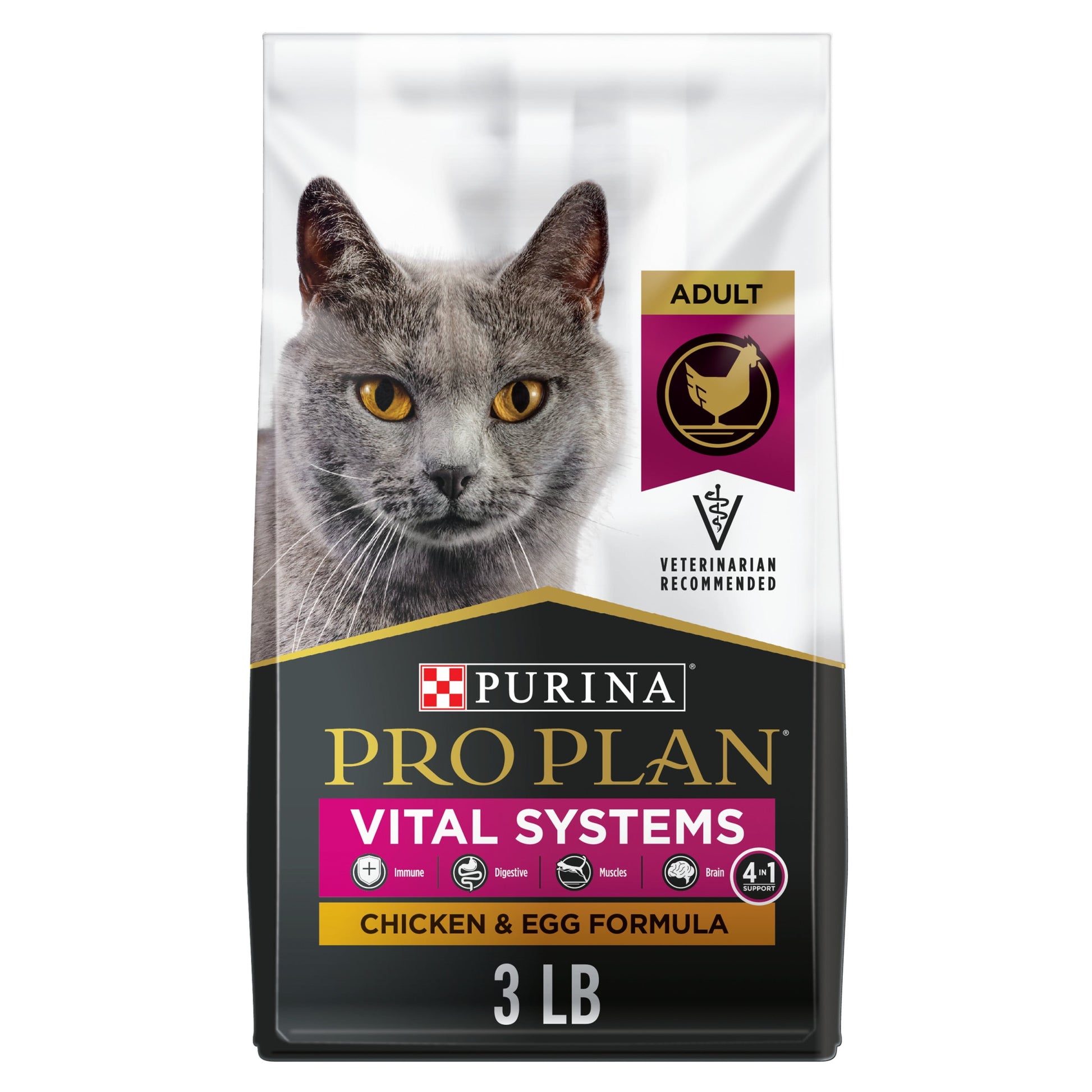 Vital Systems Dry Cat Food, Chicken & Egg, 3 Lb Bag