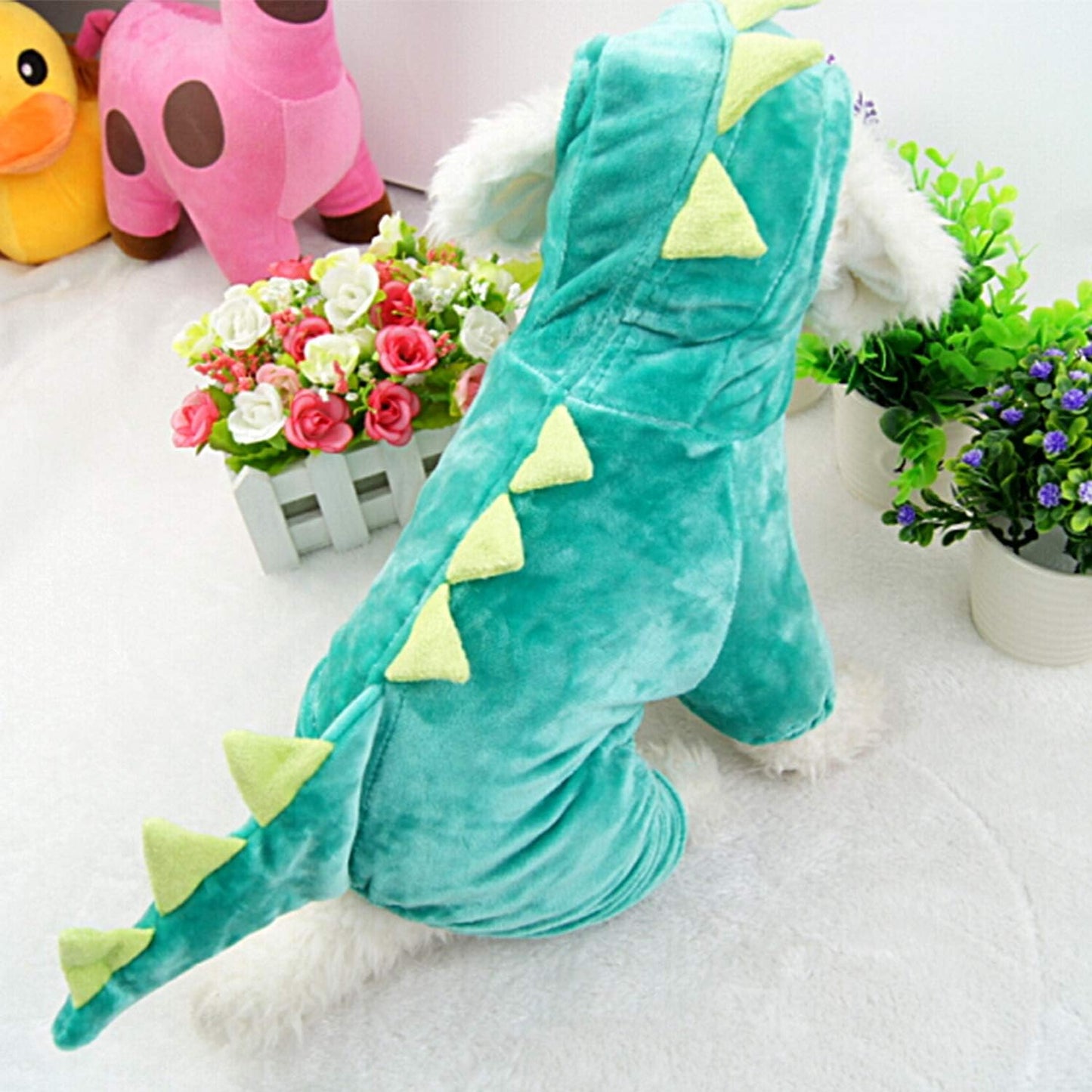 Halloween Costume for Pet Dog Cat Dinosaur Hoodies Animals Fleece Jacket Coat Warm Outfits Clothes for Small Medium Dogs Cats Halloween Cosplay Apparel Accessories