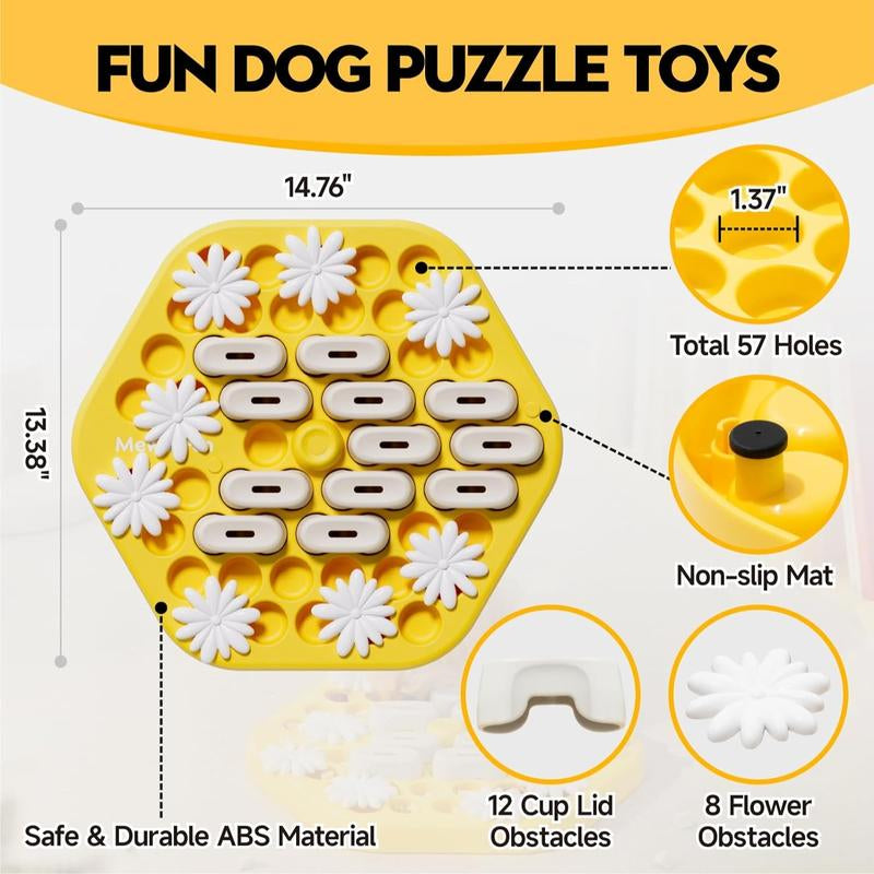 Mewoofun Puzzle Feeder for Cat&Dog Entertainment, Pet Eating Slow Feeder, Indoor Interactive Game Dogs Enrichment Toys Dog Treat Molds