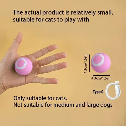 Interactive Cat Toys Ball Auto Electric Rolling Ball Toys for Cats/Kitty Pets Smart Automatic Teaser USB Rechargeable