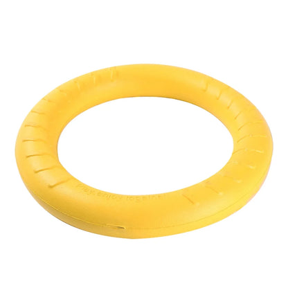 1Pc Pet Stretch Plastic Ring Dog Outdoor Supply Pet Dog Plaything (Yellow)