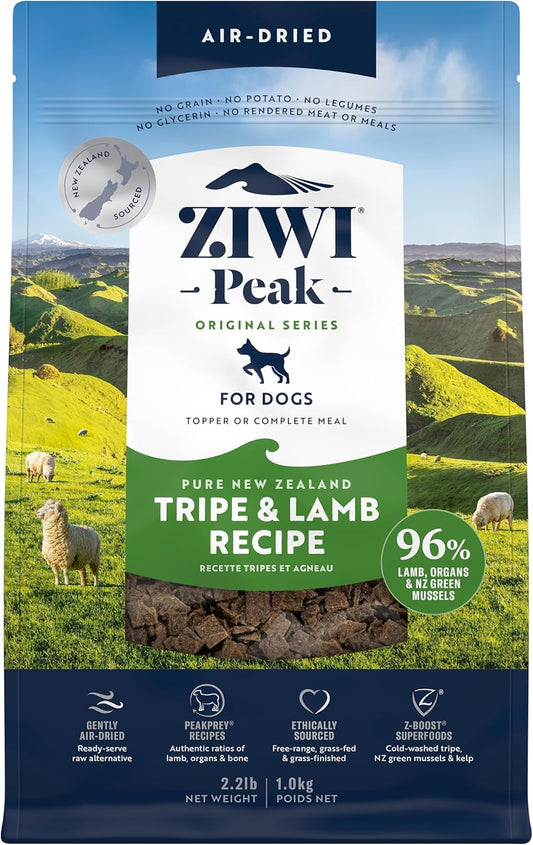 Peak Air-Dried Dog Food – Tripe & Lamb - All Natural, High Protein, Grain Free, Limited Ingredient W/ Superfoods (35.2Oz)