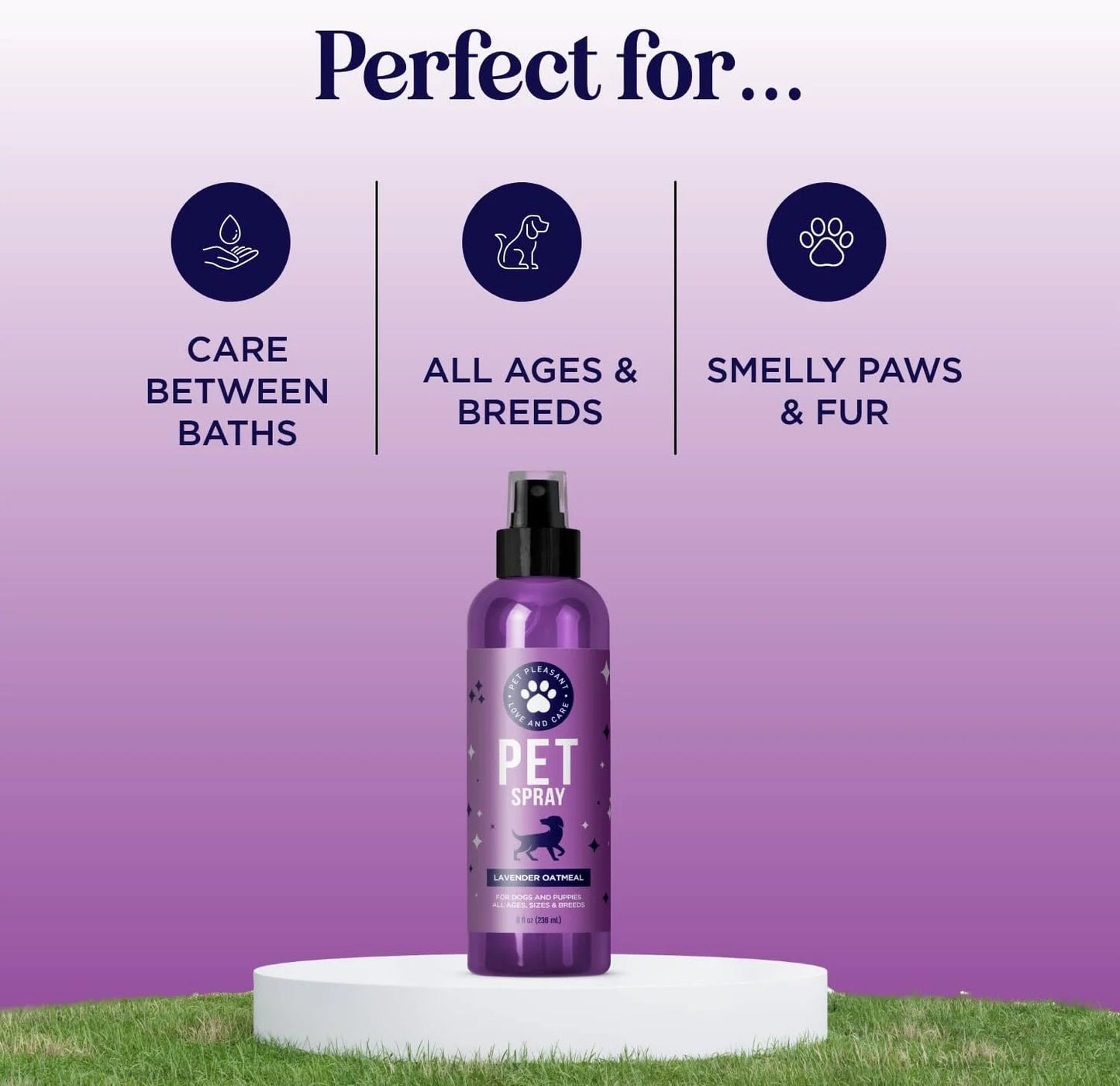 Pet Odor Eliminator Spray Cleaner - Honeydew Lavender Pet Smell Eliminator - Dog Deodorizing Spray for Home and Car - Smelly Spray for Dogs with Lavender - Dog Grooming Spray for Home