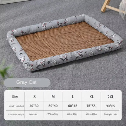 2024 Summer Pet Cooling Mat Cat Sleeping Mat Bite-Resistant Pet Ice Mat Cat Mat Dog Sandwich Cooling Nest Dog Mat Cat Hammock