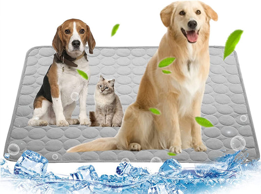 Pet Cooling Mat, X-Large, 3-4 Degree Cooler, No Water or Electricity Needed, Portable and Foldable, Safe for Dogs and Cats, Non-Irritating, Easy to Use, 3 Years Warranty