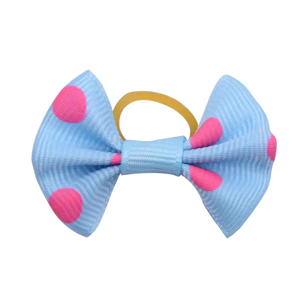 100Pcs Dog Hair Bows Dot Style Dog Accessories Small Dog Cat Bow Tie Small Dog Cat Hair Bows for Small Dog Cat Bowties