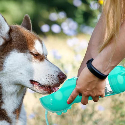 Pet Portable Drinking Cup for Outdoor Walking Travel,Additional Pet Excrement Cleaning Shovel and Pet Excrement Storage Bag,Dog Dish Water Bottle for Walking,Pet Travel Bowl (Turquoise)…