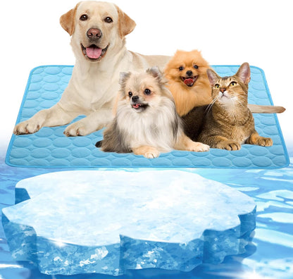 Dog Cooling Mat, Pet Cooling Pads for Dogs, Summer Cooling Bed for Cats, Portable Pet Cooling Cushion for Home or Outdoor