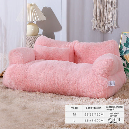 Luxury Cat Bed Sofa Winter Warm Cat Nest Pet Bed for Small Medium Dogs Cats Comfortable Plush Puppy Bed Pet Supplies