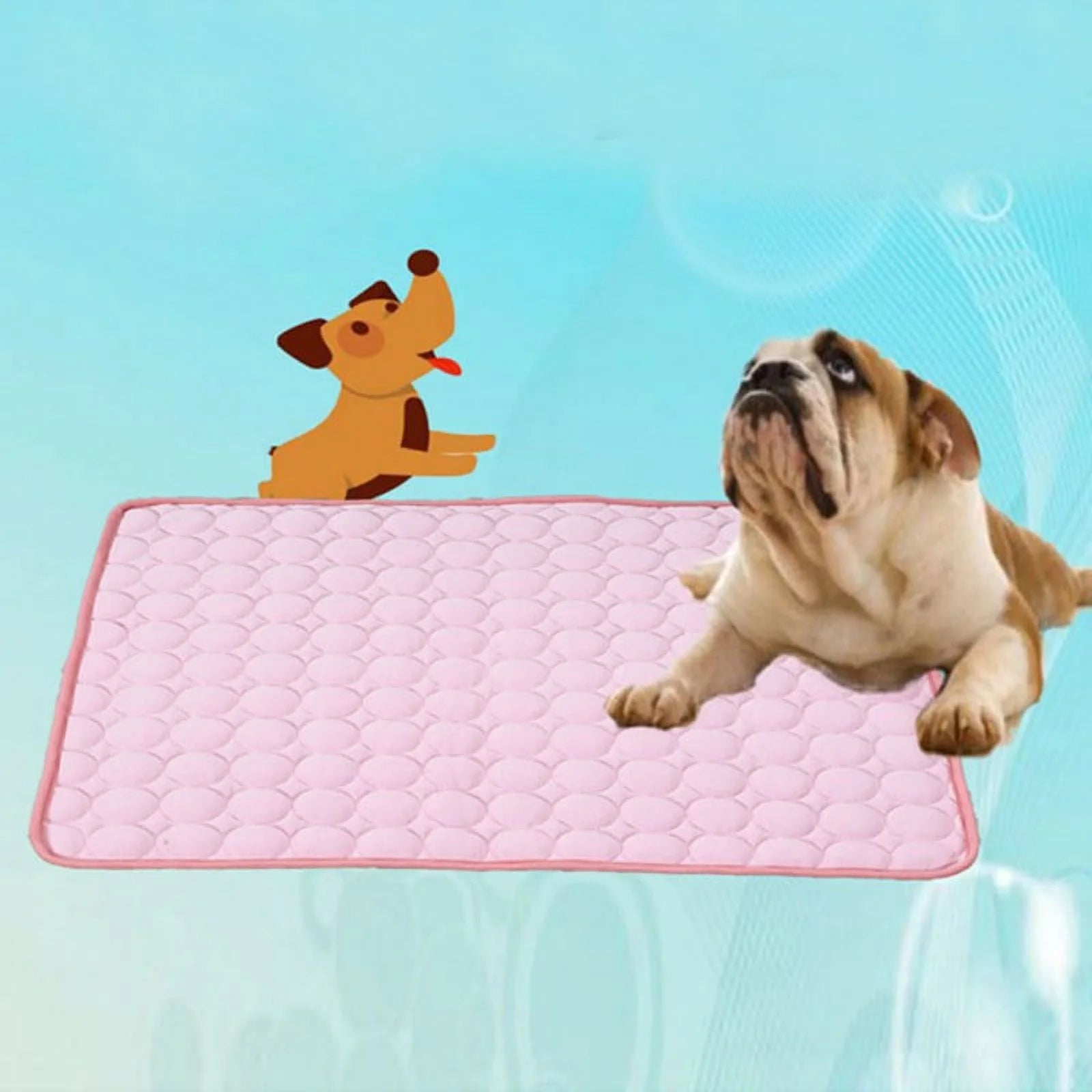 Summer Cooling Mat for Dogs Cats Pet Cooling Mat Dogs Cats Chill Bed Indoor Summer Heat Relief Indoor Cool Cushion Gel Sleeping Pad Seat Pet Crate Pad Portable & Washable Pet Cooling Blanket