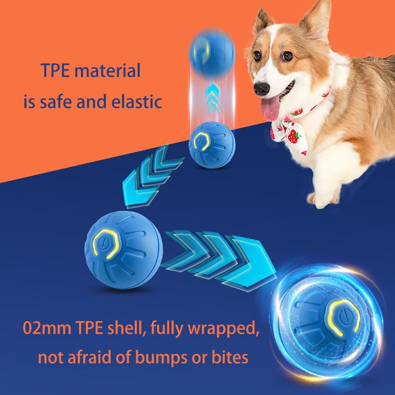 Interactive Dog Toys Dog Ball,Durable Active Rolling Ball Wicked Ball,Automatic Moving Bouncing Rotating Ball for Puppy/Small/Medium Dogs,Usb Rechargeable,Fun and Engaging Gift