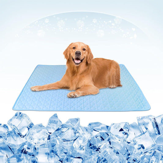 Pet Cooling Mats for Dogs, Breathable Ice Silk Dog Cooling Mat, Portable Cooling Pet Pad for Dogs, Washable Pet Cooling Blanket for Indoor & Outdoor (40 X 28 In)