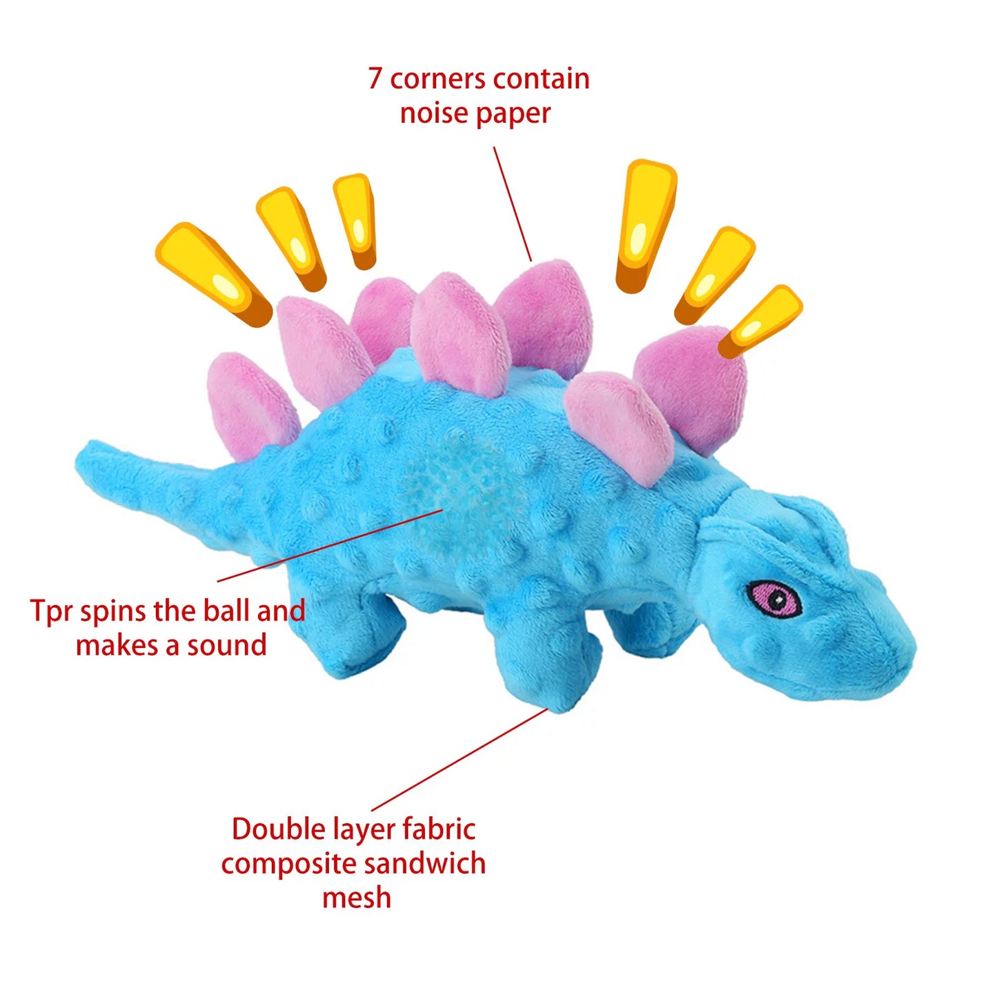 Clearance Plush Pet Toy for Dogs & Puppies Soft and Durable, Tough and Chew Resistant Blue